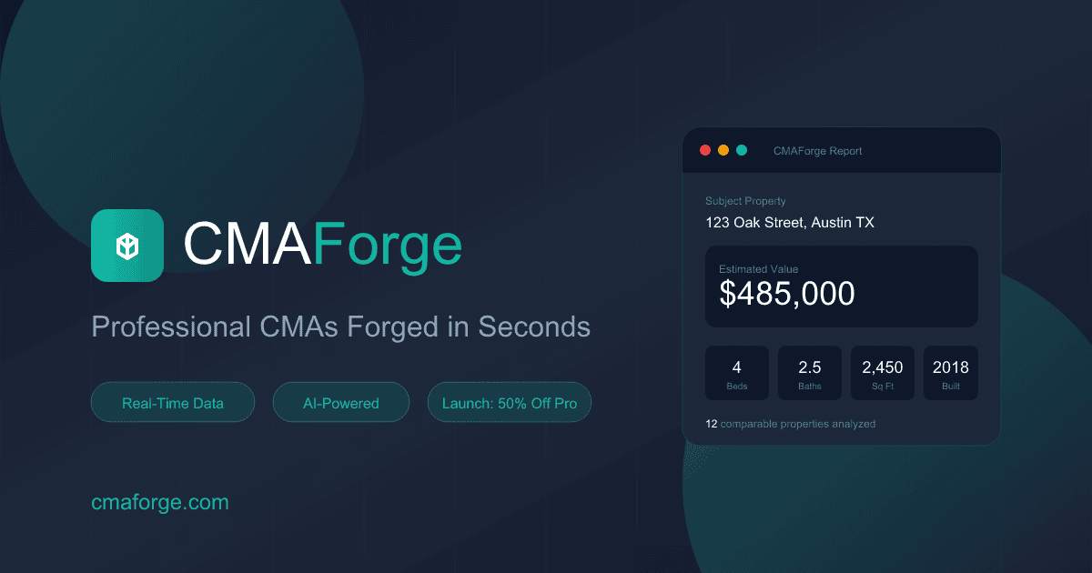 ListingReels product preview showing a professional CMA report